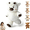 White, variant on Running Cow Plush, 2026 New Interactive Moving Legs Stuffed Animal for Stress Relief, Soft Highland Cow Plush Toy for Adults and Teens, Cute Farm Animal Decor