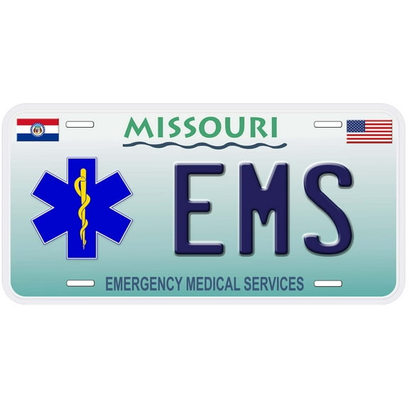 Missouri EMS Novelty Car Auto License Plate