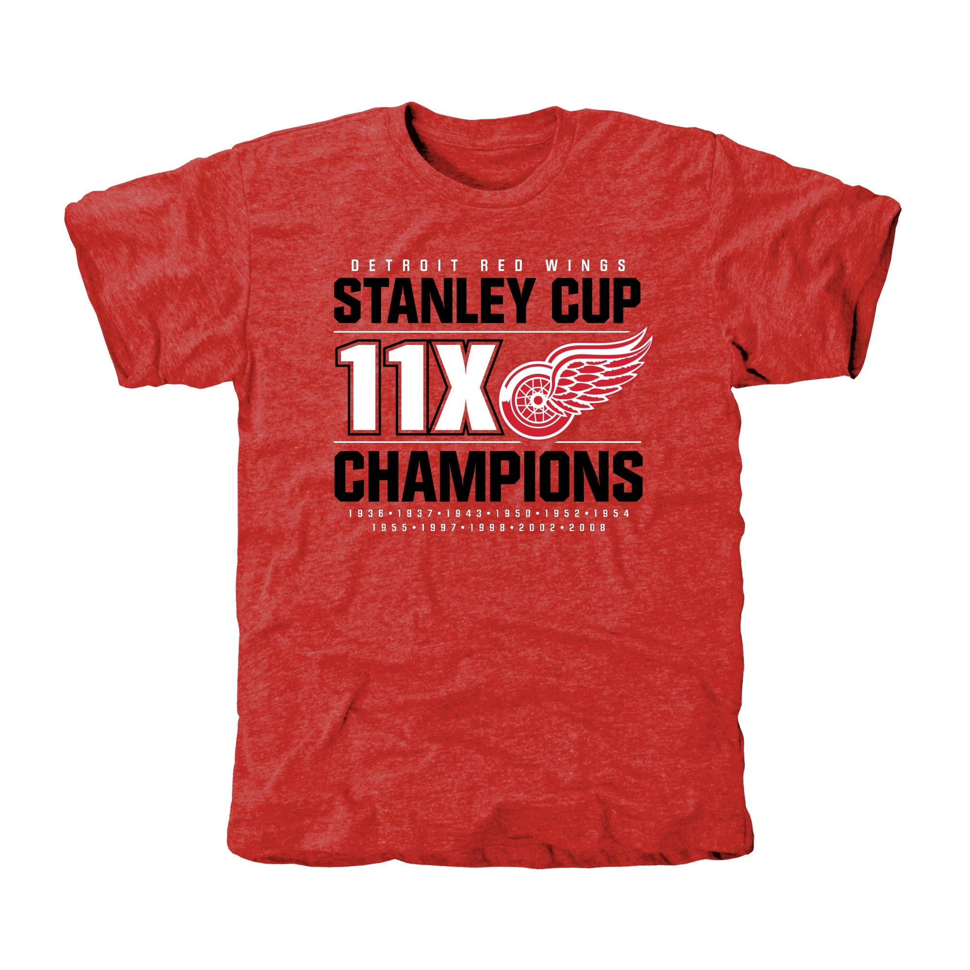 Men's Red Detroit Red Wings Victor Tri-Blend T-Shirt