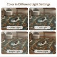 thumbnail image 7 of ODIKA 6'x9' Washable Area Rug Farmhouse Plaid Frame Cabin Forest Border Wildlife Woodland Fishing Refined for Dining Room, Under Table, Office Décor, Non-Slip Chair-Friendly, 7 of 7