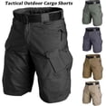thumbnail image 2 of Outdoor Cargo Military Men Tactical Shorts for Summer Waterproof Urban Shorts Trekking Camp Pants Multi Pocket Plus Size Hiking (Shorts GREEN,M), 2 of 5