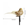 thumbnail image 3 of Pájaro de plumas de imitación multiusos, resistente a la decoloración, adorno de pájaro de plumas falsas para flores, artesanías, jardín de hadas., 3 of 11