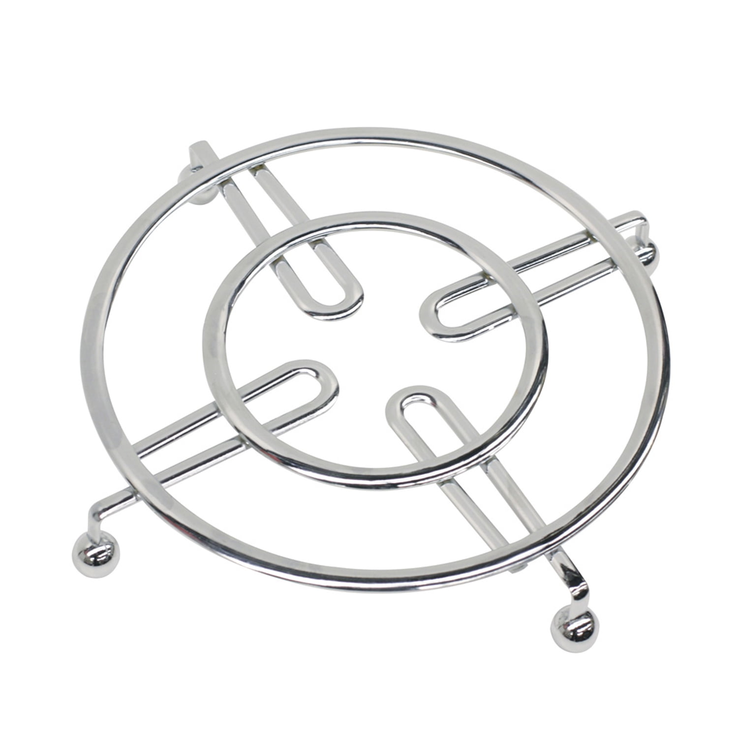 HDS Trading Corp Home Basics Chrome Flat Wire Trivet 8.25 ...