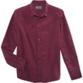 thumbnail image 1 of American Rag Solid LS Button Up Camisa para Hombre, Rojo, X-Large, 1 of 1