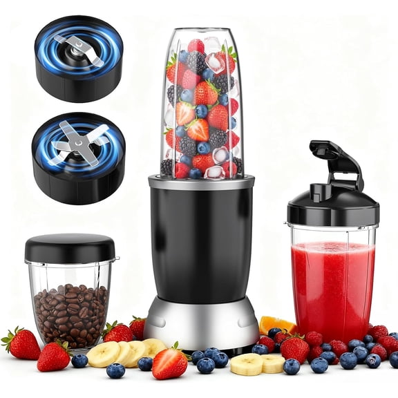 Smoothie Blender Maker 25000RPM Personal Blender for Shakes and Smoothies with 37 32 23oz Portable Cups Countertop blenders for kitchen, Frozen Drinks, Milkshake, Juice, Ice Crushing, Nuts