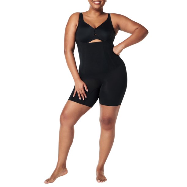 Body Shaper SpanxSculpt OnCore con busto abierto hasta la mitad del muslo, 3 veces negro