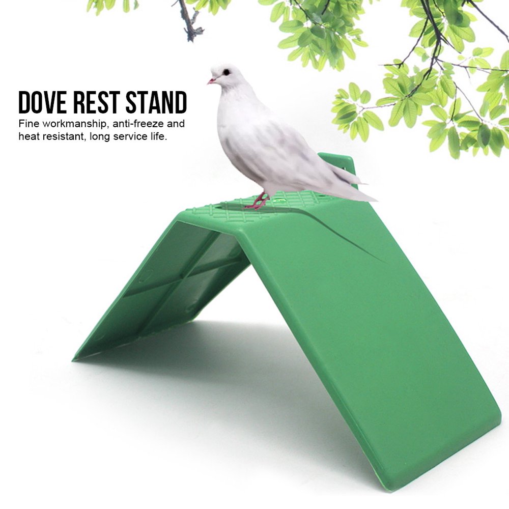 LYUMO 10PCS Plastic Small Green Antiskid Design Dove Rest Stand Pigeon