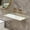 White, variant on Stylish Wall-Mounted Bathroom Shelving Unit - Space-Saving Organizer for Toiletries, Cosmetics, and Shampoo with Raised Metal Guard - Ideal Storage Solution for Modern and Classic Bathrooms