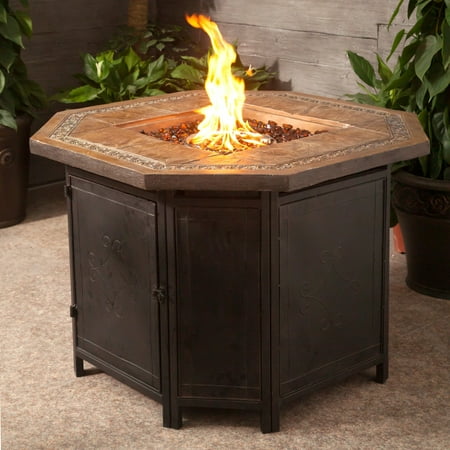 Az Patio Heaters Faux Stone Octagon Fire Pit Walmart Com