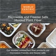 thumbnail image 3 of World Centric Fiber Hinged Containers, 9 X 9 X 3, Natural, 300/Carton TOSCU9, 3 of 9