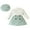 Mint Green, variant on xiaxaixu Toddler Girl 3Pcs Fall Outfit Solid Color Ribbed Long Sleeve Tops Plaid Tweed Pattern Skirt Beret Set