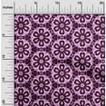 thumbnail image 2 of oneOone Polyester Lycra Dark Magenta Fabric Florals Dress Material Fabric Print Fabric By The Yard 56 Inch Wide, 2 of 6