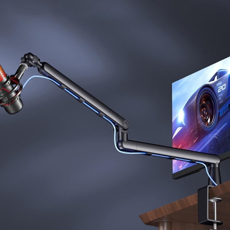 Adjustable Microphones Scissor Arm Stand Metal for Recording and Broadcasting