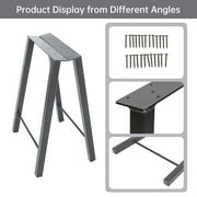 Kojem Clearance 28 Desk Legs ,Metal Chair Legs Table Legs ,28H×20W, Black Heavy Duty, Set of 2 ,Steel Desk Leg,Furniture Leg
