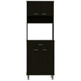 thumbnail image 6 of Helis 60 Double Door Pantry Cabinet with One Drawer, Four Legs, Three Shelves - Black, 6 of 7