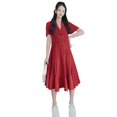 thumbnail image 2 of Vestido de verano de talla grande para mujer, moderno, holgado, de manga corta, 2 of 2