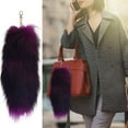 thumbnail image 3 of 50 cm Faux Fur Fox Tail Keychain Soft Fluffy Animal Tail Bag Keychain Handbag Hook Pendant Hanging Keyring Gift, 3 of 5