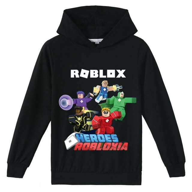 Roblox Chandails à Capuche Graphiques Légers à Manches Longues Chandail Décontracté pour Adolescents (8-16 Ans)