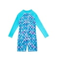 thumbnail image 5 of Uccdo Little Girls Long Sleeve Rashguard One-Piece Swimsuit, Kids Zipper Bathing Suit Beach Surfing Swimwear, Size 4-9 Years, 5 of 8
