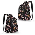 thumbnail image 5 of SCRAWLGOD Black Cat Daisy Floral Print Black Kids Backpack for Girls Boys 17 Inches Large Lightweight School Bag for Primary,Teenage & Elementary Students Bookbag, 5 of 7