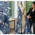 thumbnail image 5 of Soimoi Blue Cotton Voile Fabric Shell & Whale Fish Ocean Print Sewing Fabric BTY 58 Inch Wide, 5 of 7