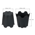 thumbnail image 2 of Uxcell 4" Silicone Round Flower Pot Planter Decorative Container, Black 2 Pack, 2 of 5