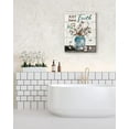 thumbnail image 2 of Farmhouse Cotton Bathroom Decor Wall Art Rustic Flower Just Have Faith Butterfly Floral Pictures Wall Decor Canvas Painting Prints Artwork Home Decorations Framed for Bedroom Living Room 12"x16", 2 of 6