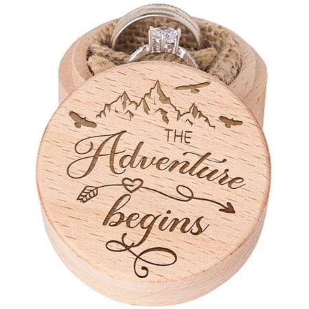 Wedding Ring Box, Wedding Ring Boxes for Ceremony Ring Bearer ,Circle