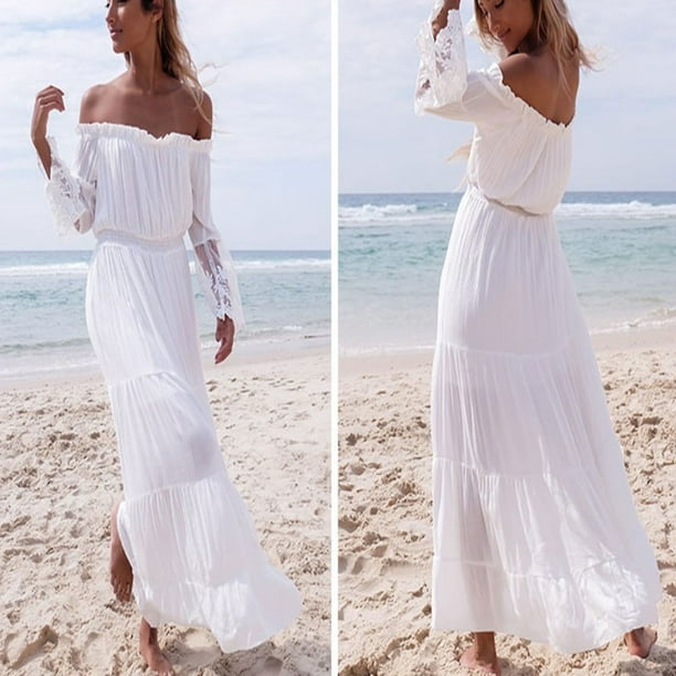Fesfesfes Summer Dresses for Women Strapless Beach Summer Long Dress  Dresses Beach Dresses