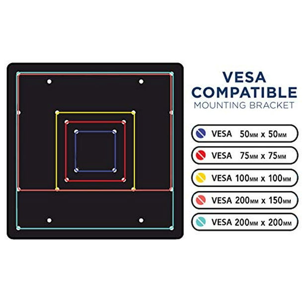 Mount-It! VESA Mount Adapter Plate - Monitor and TV Mount Extender  Conversion Kit Allows 75x75, 100x100 to Fit Up to 200x200 and 200x100 mm  Patterns, 
