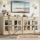 thumbnail image 2 of Aparador Buffet de 35.4" de Roble con Puerta de Vidrio, Almacenamiento Moderno con Cajón y Estantes Ajustables, Independiente para Comedor o Cocina, 2 of 8