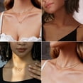 thumbnail image 7 of CROPD Dainty Layered Necklace for Women, Handmade 18K Gold Plated Y Pendant Necklace Multilayer Pearl Disc Bar Necklace Adjustable Layering Y-Necklaces Jewelry for Women, 7 of 7