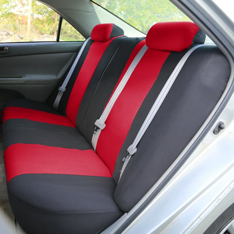 FH Group Car Seat Covers Full Set Cloth Universal Fit Automotive