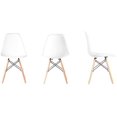 thumbnail image 4 of Bold Tones Chaise de Salle à Manger Coquille DSW Moderne Mi-Siècle, Blanc (Ensemble de 4), 4 of 5