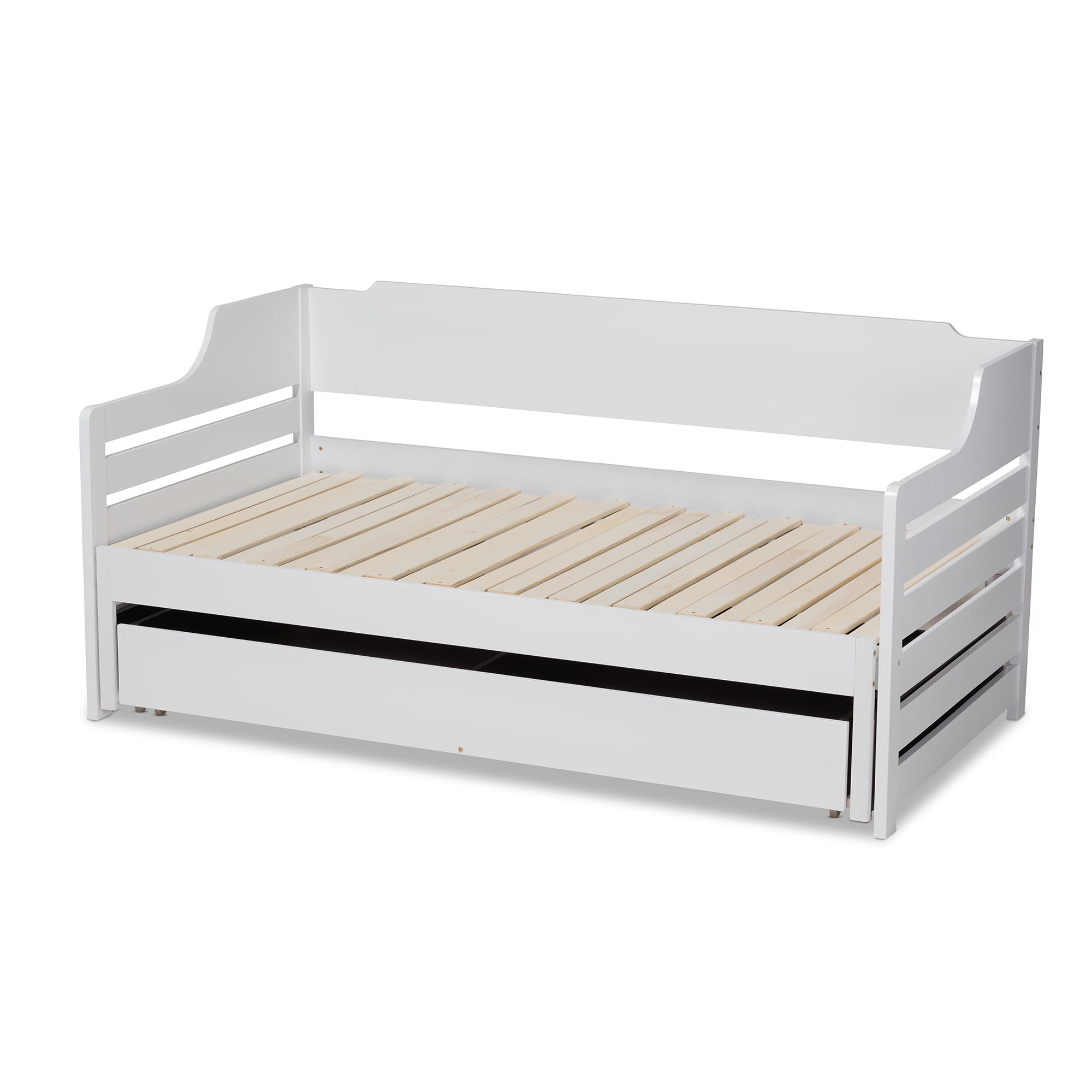 Baxton Studio Select Modern Wood Expandable King Daybed with Drawer White