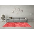 thumbnail image 3 of Ahgly Company Indoor Rectangle Patchwork Red Transitional Area Rugs, 6' x 9', 3 of 4