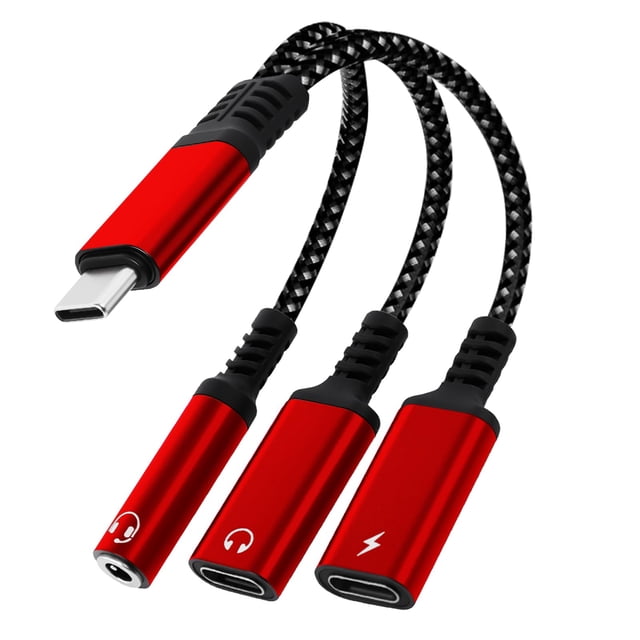 Convertidor de audio de 1 a 3 puertos USB C a tipo C con PD de 60 W