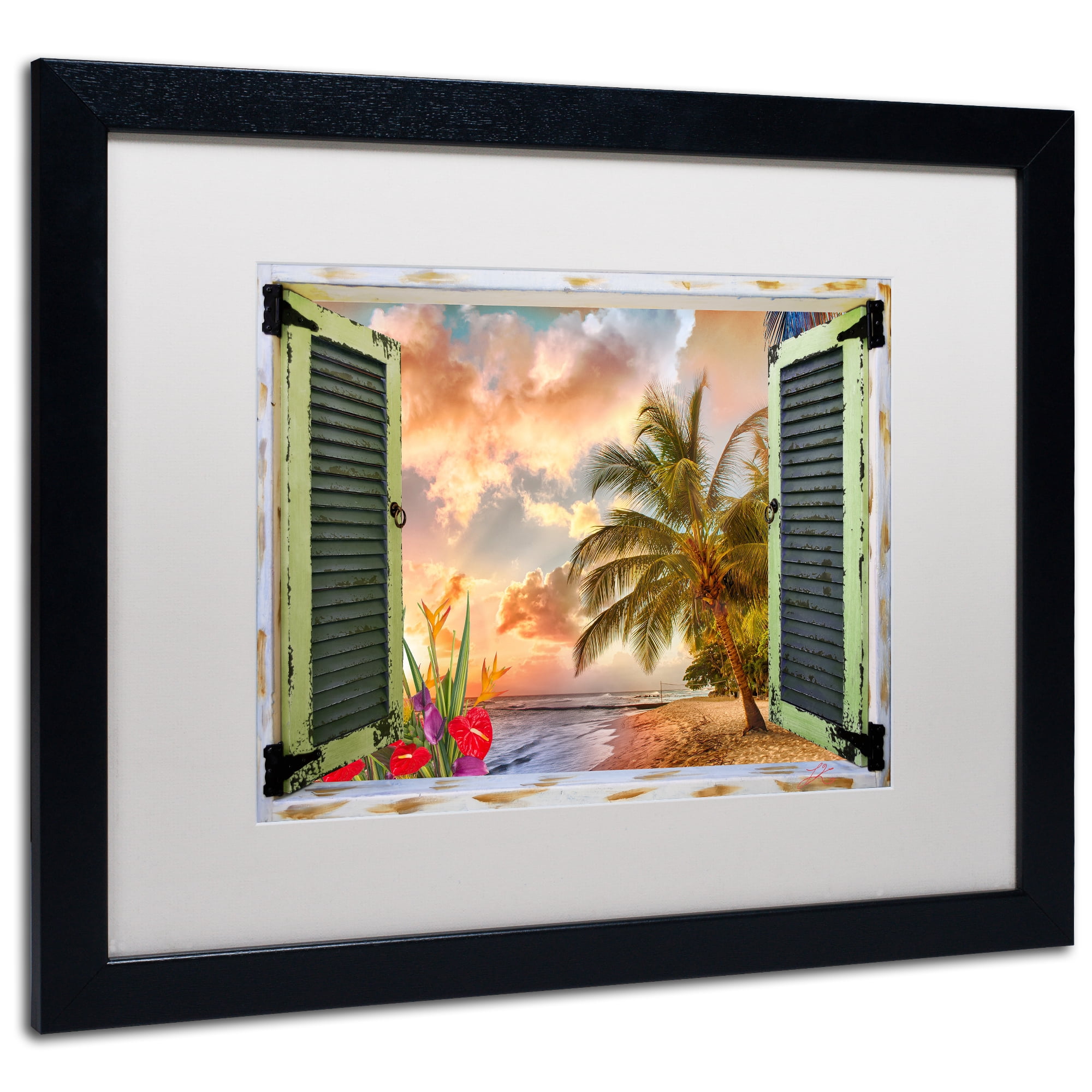Trademark Fine Art 'Window to Paradise IV' Matted Framed Art by Leo Kelly