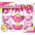 thumbnail image 2 of Deluxe Pink Tea Set For Kids With Tea Pots, Cups, Dishes And Kitchen Utensils (18 pcs), 2 of 3