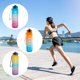 thumbnail image 3 of Eigraketly Botella de agua de plástico portátil con pajita de silicona para hacer ejercicio, correr, deportes, hacer tiempo, taza de bebida, adultos, Ropa Deportiva, Zapatos Azul rosado Eigraketly OD020208-01, 3 of 6