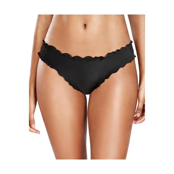 Women Twist Bikini Bottom Moderate High Cut Bathing Suit Bottoms Ruched Swimsuit Bottom