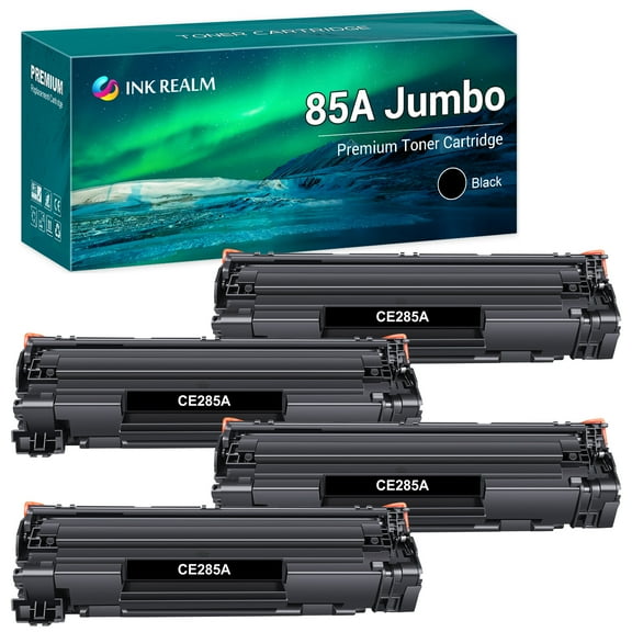 Compatible Toner Replacement for HP 85A CE285A for P1102w M1212nf MFP P1102 P1109w M1217nfw 1102w Printer High Yield 2,500 pages (Black, 4-Pack)