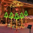 thumbnail image 2 of Bright Solar Christmas Pathway Lights for Outdoor Decoration, Automatic Dusk to Dawn Operation with Waterproof Design, Ideal for Illuminating Walkways, Gardens, and Lawns green, 2 of 8