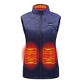 thumbnail image 6 of comerut 9 Heated Zones Stand Collar Sleeveless Side Pockets Zipper Placket Thermal Waistcoat Intelligent USB Electric Heating Warm Vest Female Clothing, 6 of 7