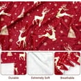 thumbnail image 4 of Christmas Reindeer Throw Blanket 50x60 Inch Merry Christmas Red Blankets Soft Lightweight Cozy Plush Blanket for Holiday Xmas Christmas Decor Gifts, 4 of 6