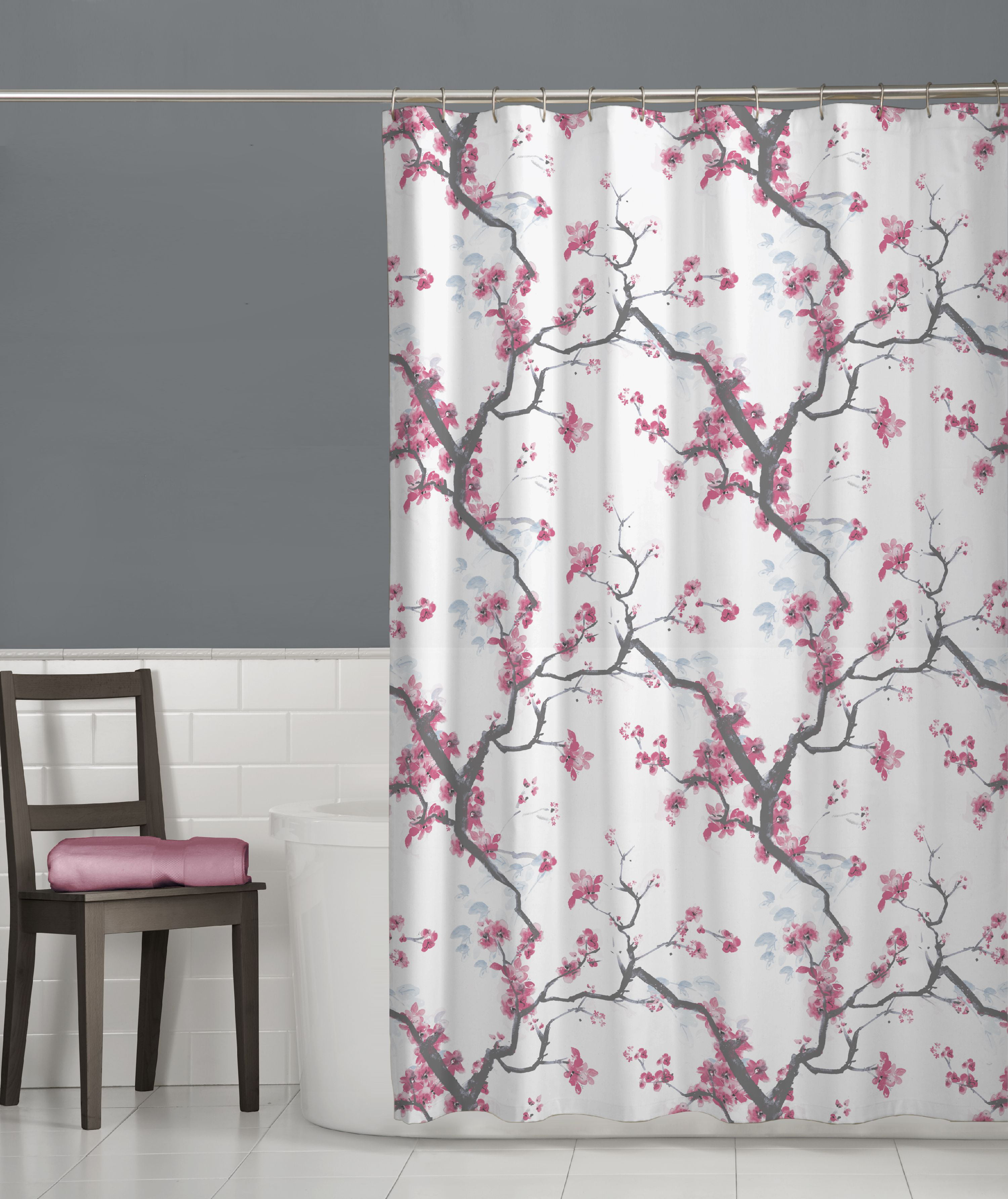 pink shower curtain wilko
