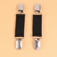 thumbnail image 2 of 6 pares Hebillas fijas multiusos Sábana Sábanas Sujetadores antideslizantes Cojín de sofá Clips antideslizantes Pinzas de aleación elástica (Negro), 2 of 6