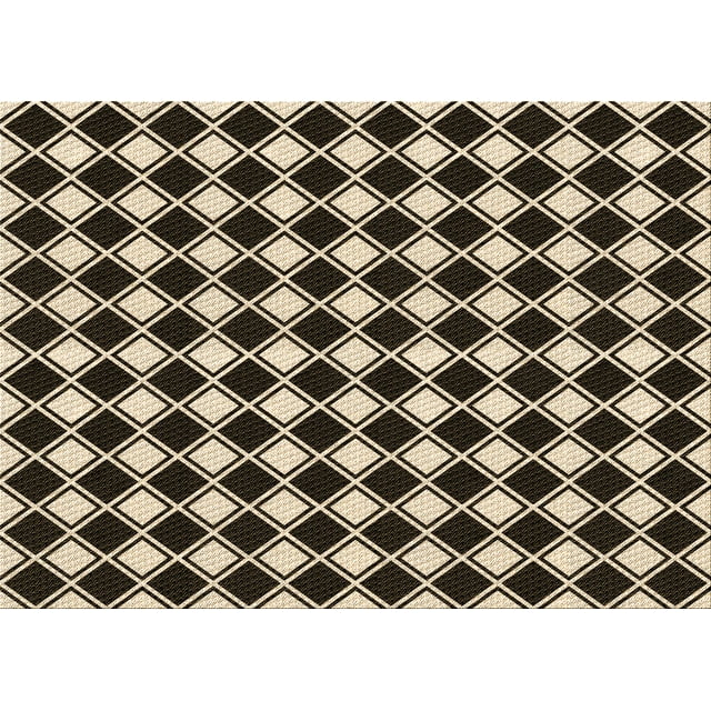 Ahgly Company Tapis d'Intérieur Lavables en Machine Rectangle Transitionnel Zone Grise de Minuit, 7' x 9'