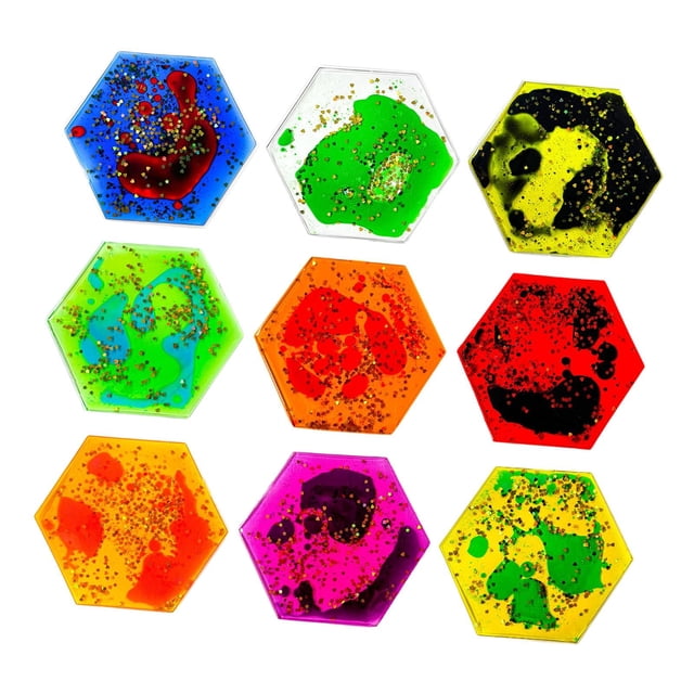 9 juguetes sensoriales de gel líquido suave, fáciles de limpiar, portátiles, educativos y antiestrés. 75 x 13 cm