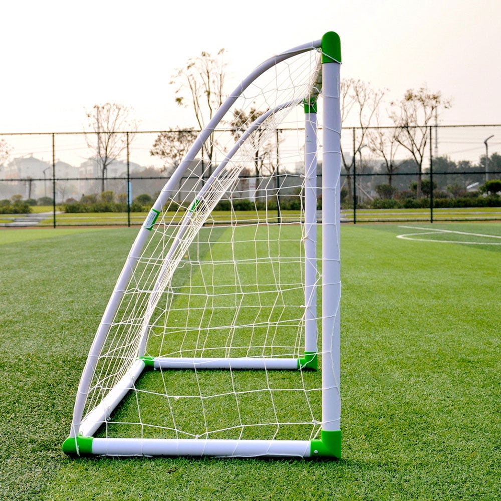 Portable Soccer Goal Post Net Steel Frame Outdoor Football Training Aid Practice 